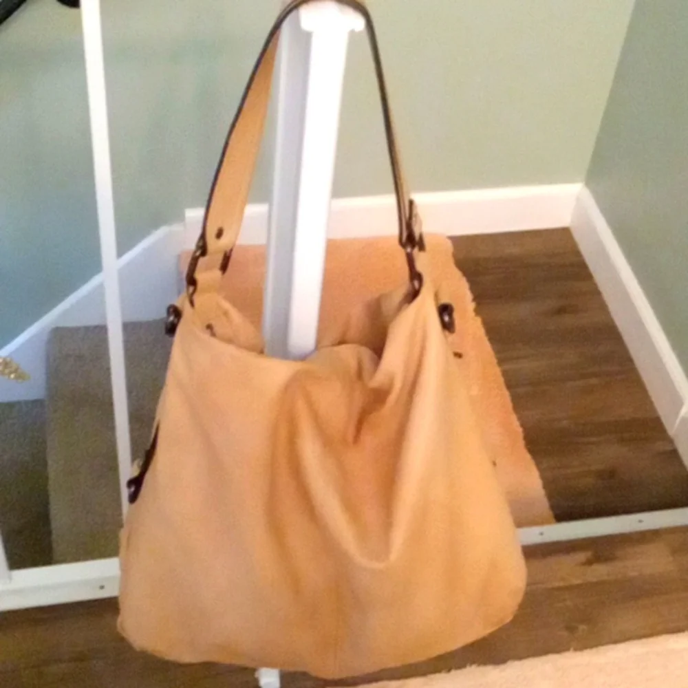 Vintage Elliott Lucca Tan Leather Slouchy Hobo Bag - Picture 10 of 10